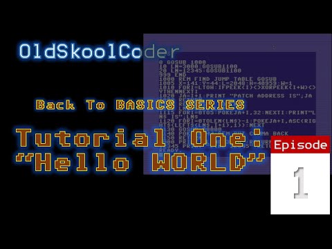 Back To BASICS 01 - Tutorial One "Hello World" (6502)