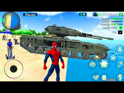 Frog Ninja Rope Hero Drive Military Tank Vegas Crime Simulator #20 - Android Gameplay