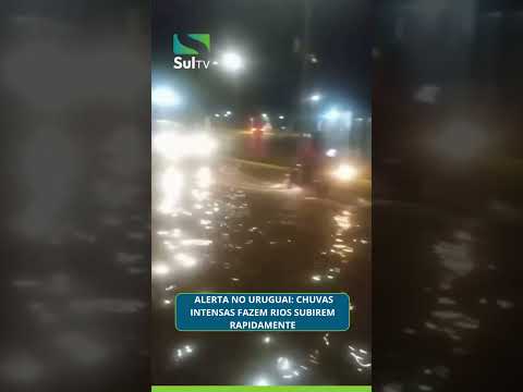 rios sobem rapidamente e moradores são evacuados no uruguai #sultv #riograndedosul