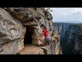 TIMELAPSE - She Builds a Secret Cliff Shelter Under a Huge Rock | Survival Alone