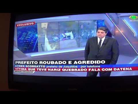 Datena da Band fala com o Prefeito Ayres Scorsatto sobre o roubo com agressão em sua casa no Distrito dos Barnabés