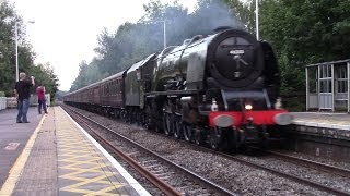 preview picture of video 'LMS 46233 Duchess of Sutherland through Spondon, 14.06.14'