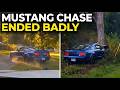 MUSTANG CHASE ENDED BADLY. High Speed Police CHASES.