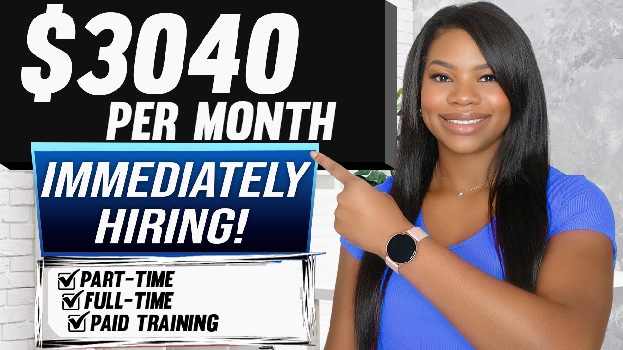 4 Hiring Immediately Work from Home Jobs Paying Up to $3040 Per Month!