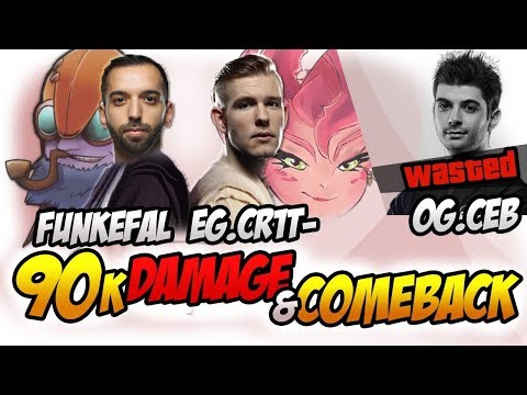 Funkefal Tinker 90K Hero Damage With EG.Crit- and Mage- vs OG.ceb. What A Comeback! Full Game