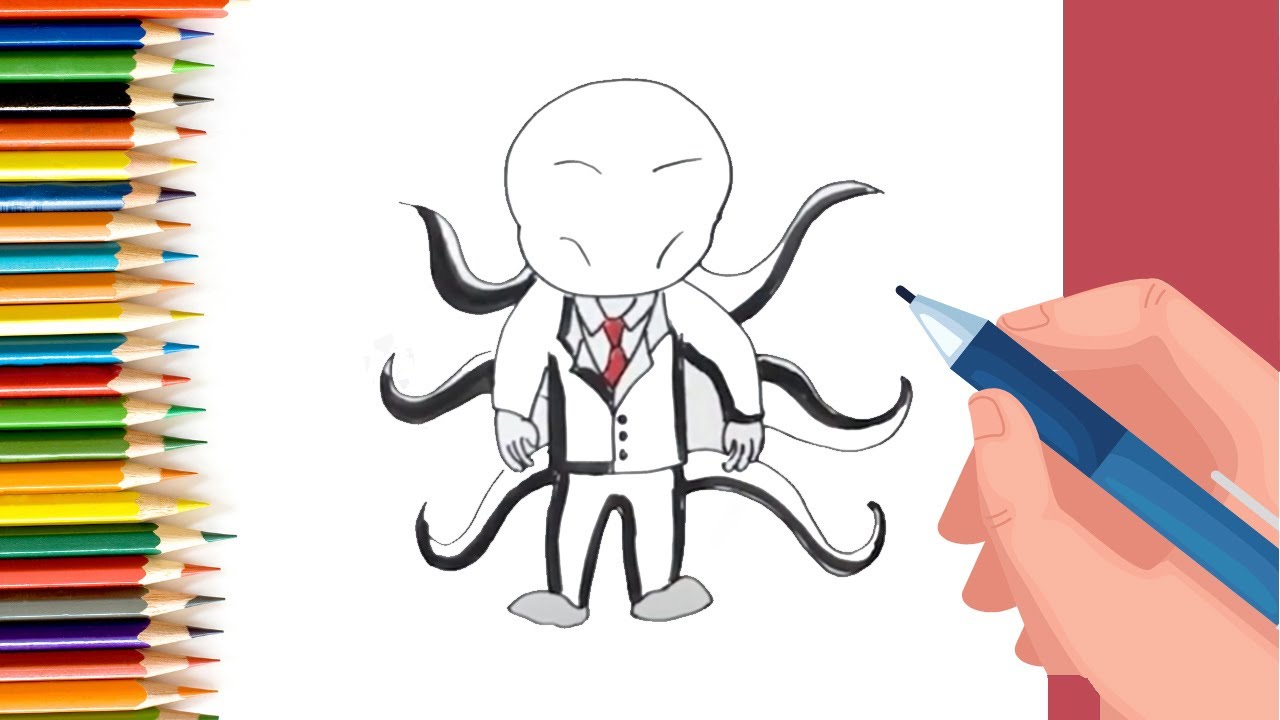 How to Draw Slenderman for Kids
