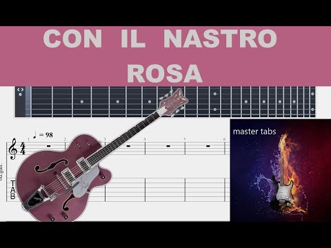 CON IL NASTRO ROSA |#luciobattisti #|Guitar Tab| #Mastertabs#BestFreeYoutubeMusic#FREE GUITAR TABS
