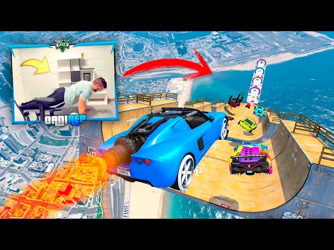 MEGA RAMPA PERO HAGO FLEXIONES CADA VEZ QUE BAJO!! - GTA 5 ONLINE