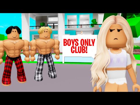 SNEAKiNG Into An All BOYS CLUB! *Brookhaven Roleplay*