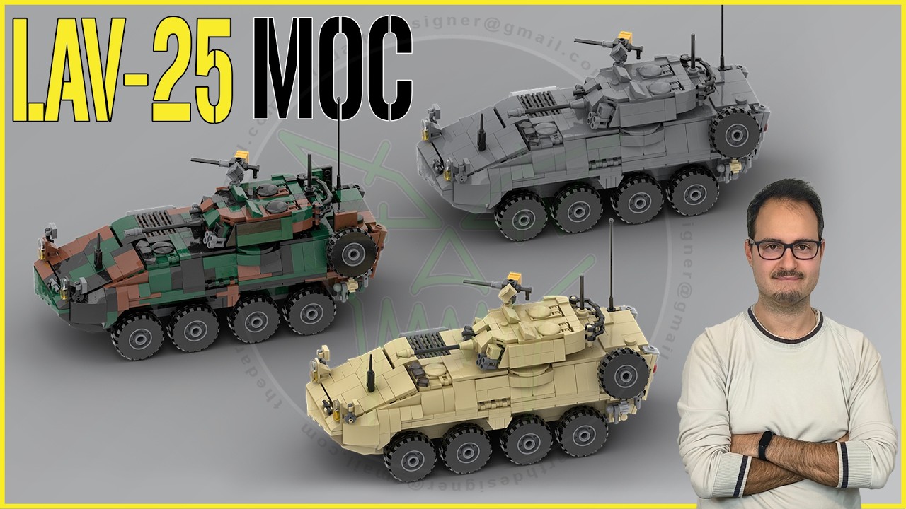 Realistic LEGO Military LAV-25 MOC at 1:35 Scale!