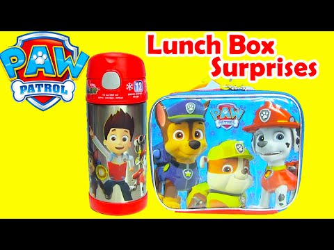 Paw Patrol Lunch Box Surprises with Chase and Rubble Video