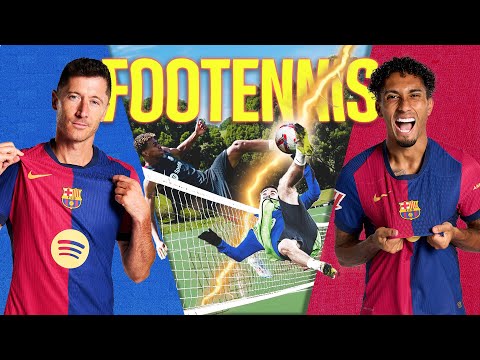 🔵🔴 FC BARCELONA Players FACE OFF in EPIC FOOTBALL TENNIS Battles! 🎾⚽🔥