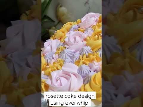 rosette cake design using everwhip