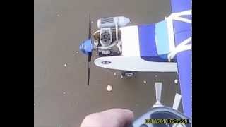 preview picture of video 'NITRO STAR 40 RC PLANE FLYING OVER MIDDLETON SANDS MORECAMBE'