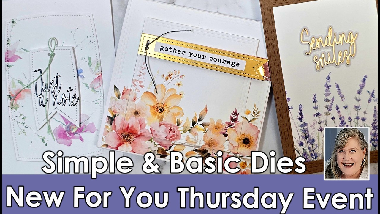 New Collections from Simple & Basic featured.  We make easy cards & see stunning samples!