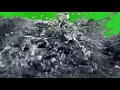 River Water Flood On Green Screen