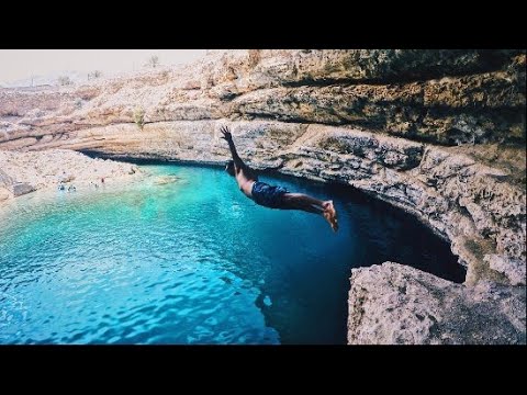 Jumping in to the Bimmah Sink Hole | Najam Park Sinkhole Oman