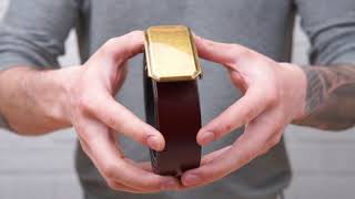 Ремінь чоловічий з латунною незручною пряжкою 20276 Vintage коричневий