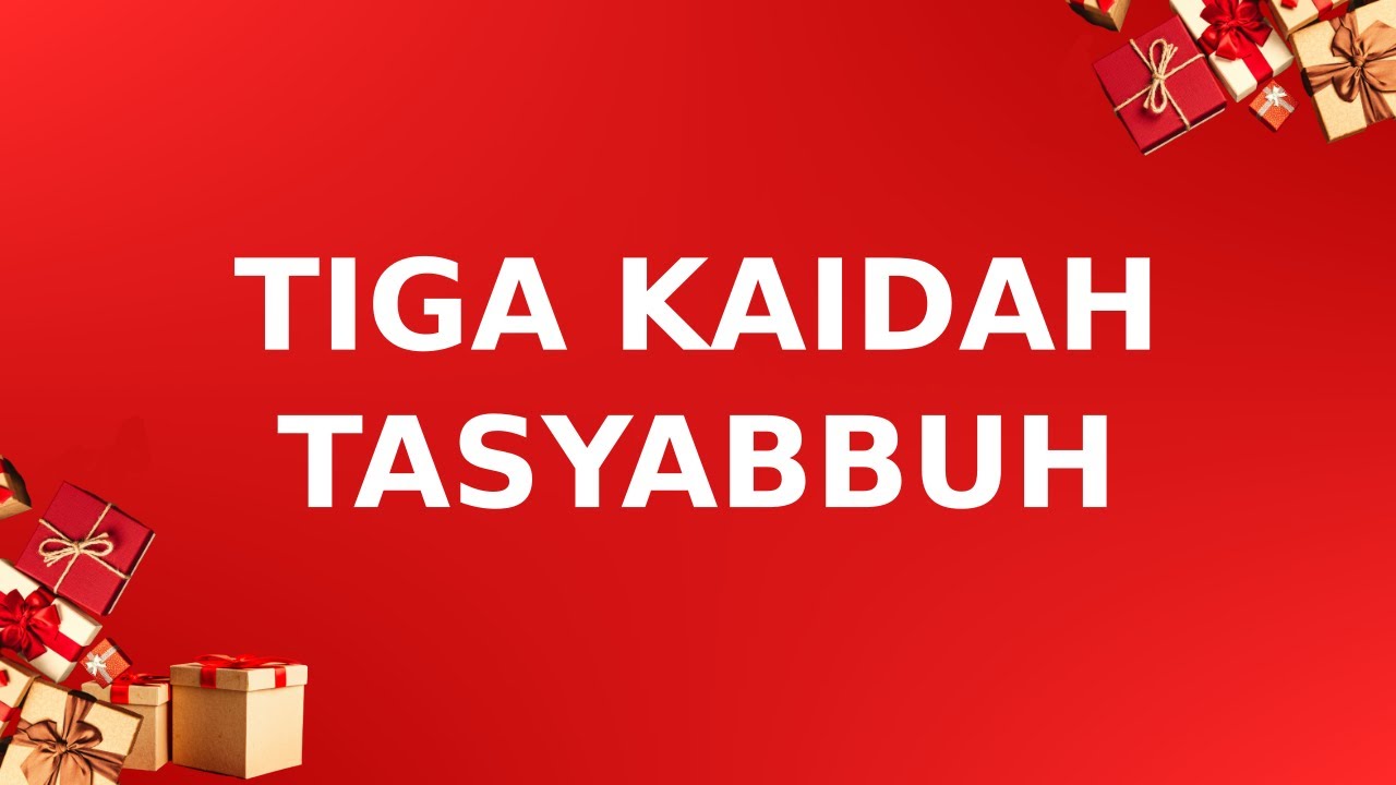TIGA KAIDAH TASYABBUHhttps://youtu.be/SC2C3ZN2DW8Tiga Kaidah Tasyabbuh…
