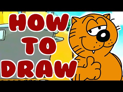 How to draw Heathcliff The Cat - Step By Step Tutorial
