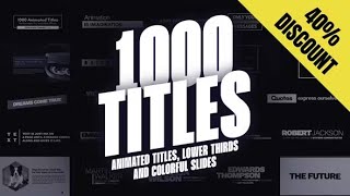 🔥1000 Animated Text Presets Pack- Premiere Pro Mogrt Templates