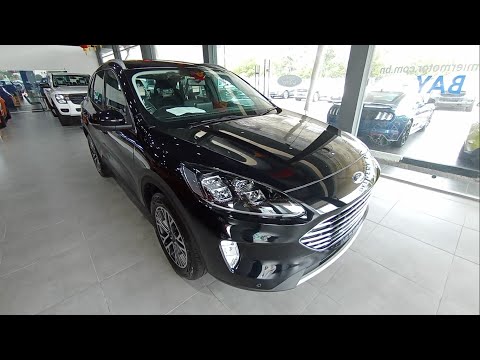 Ford Kuga (Ford Escape) Titanium 1.5T 8AT black walkaround exterior and interior (Brunei)