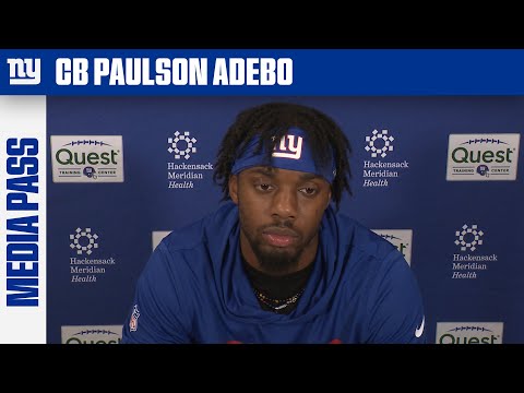 Paulson Adebo: "It just comes down to executing" | New York Giants