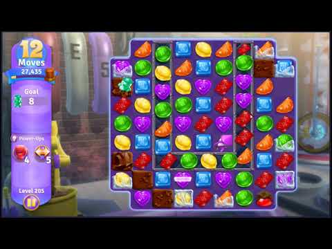 Wonka's World of Candy Level 205 - NO BOOSTERS + FULL STORY 🍫 | SKILLGAMING ✔️