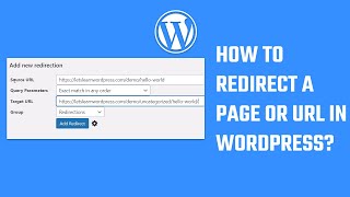 Redirect URL on WordPress using Redirection Plugin