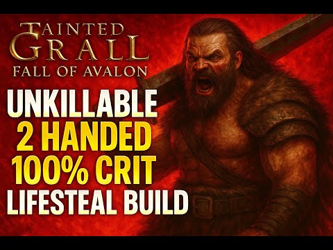 UNKILLABLE 2 HANDED 100% CRIT CHANCE LIFESTEAL BUILD TAINTED GRAIL FALL OF AVALON #gaming #games