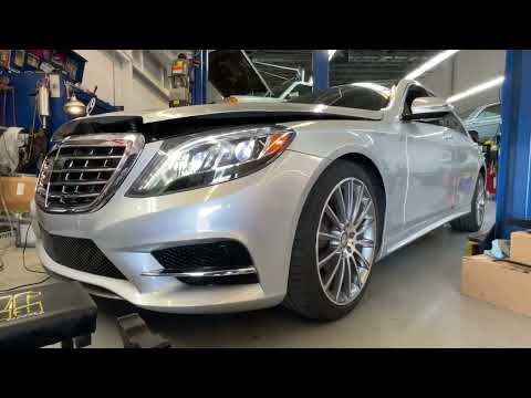 W222 with ABC suspension - Front Strut Replacement.