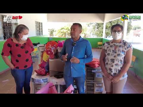 ENTREGA DE NOTEBOOK E APARELHOS DE AR CONDICIONADO PARA CRECHE MUNICIPAL TIA MARTHA.