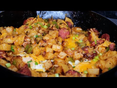 How To Make THE BEST Loaded Country Breakfast Skillet | One Pan Skillet Hash
