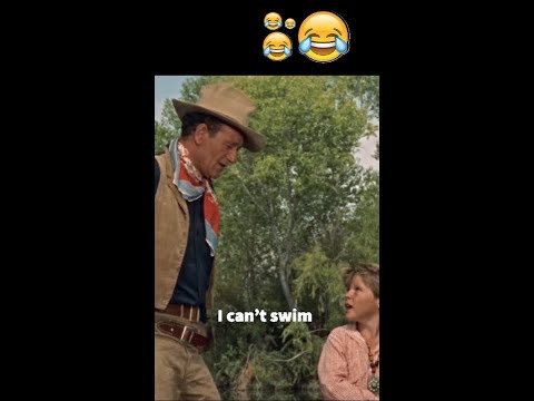 I Can't Swim - How to Swim John Wayne style | From The Movie Hondo 1953