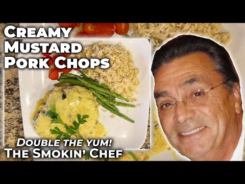 Creamy Garlic Pork Chops -  One pan