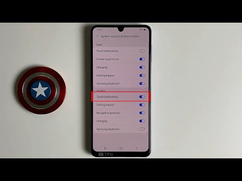 Touch interactions, Vibration when touching navigation buttons on Samsung A22 Android 11