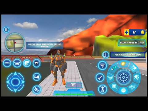 Police Limo Dino Robot Helicopter Car Robot Games - Android Gameplay