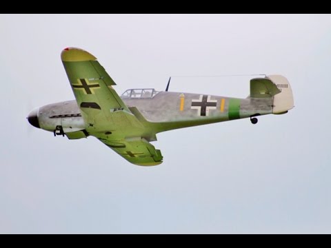 RC MITCHELL CRASH + CORSAIR FORCED LANDING AUSTRIAN WW2 FIGHTERS DISPLAY - WESTON PARK - 2016