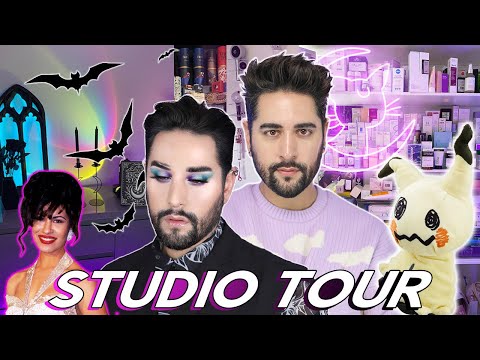 Studio / Makeup / Skincare TOUR! Showing You Our Everything 💜🖤 The Welsh Twins
