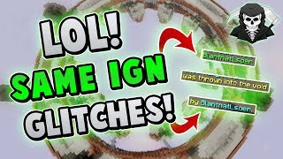 EXACT SAME IGN'S! HILARIOUS RESULTS & GLITCHES! ( Hypixel Skywars )