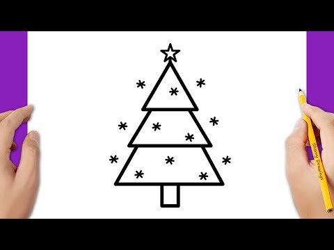 HOW TO DRAW A CHRISTMAS TREE EASY | CHRISTMAS DRAWING