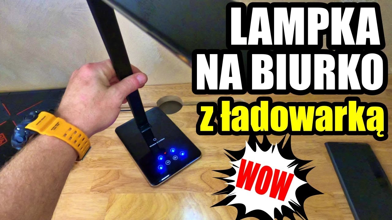 SUPER LAMPKA LED  NA BIURKO  Z ŁADOWARKĄ INDUKCYJNĄ