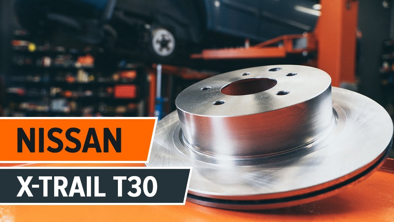 Como mudar discos de travão da parte traseira em Nissan X Trail T30 - guia de substituição