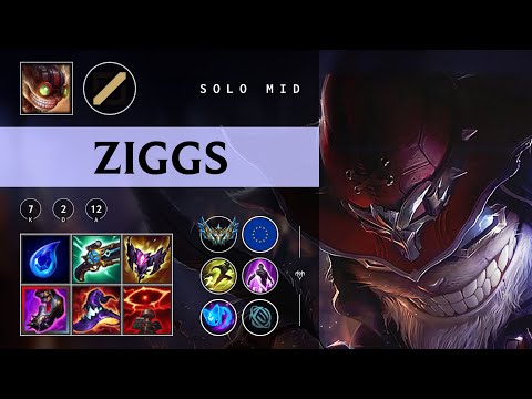 Ziggs Mid vs Cassiopeia - EUW Challenger Patch 25.24