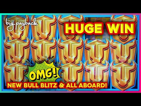 HUGE WIN! Bull Blitz BONUS FRENZY on NEW VERSION! Versus NEW All Aboard Panda Pennies Slots!