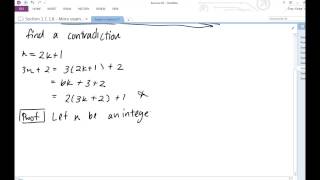 If 3n + 2 even, then n even. proof by contradiction