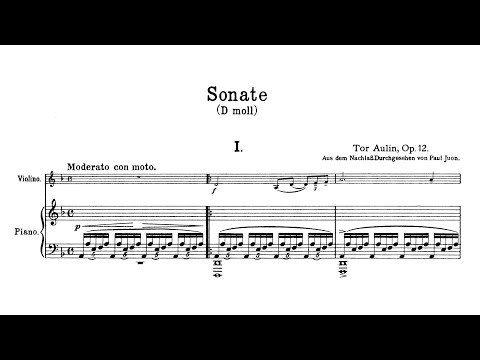 Tor Aulin – Violin Sonata, in D minor