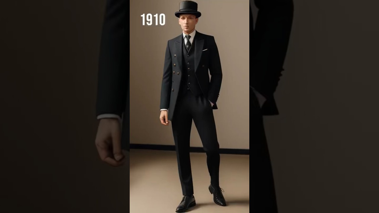 MEN'S FASHION 1910 - 2010 | AI Animation | AI Video | Stable Diffusion Video | Text to Video AI