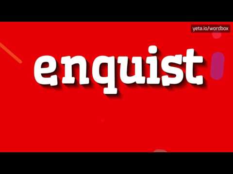 ENQUIST - HOW TO PRONOUNCE IT!?