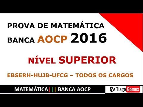 SUPERIOR 2017 BANCA #AOCP EBSERH HUJB UFCG PROVA DE RACIOCÍNIO LÓGICO RESOLVIDA